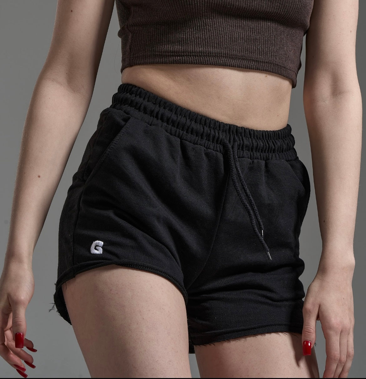 Comfy Essentials - Black Shorts - Ripped Cut